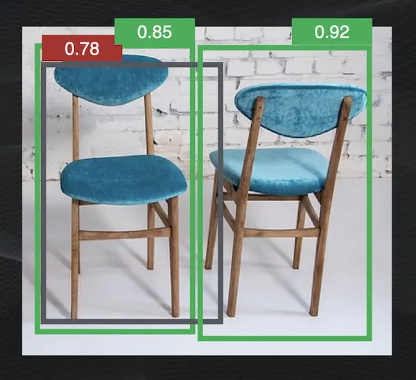 Resultado de marcar como definitivo el "bounding box" asociado a la silla del lado izquierdo